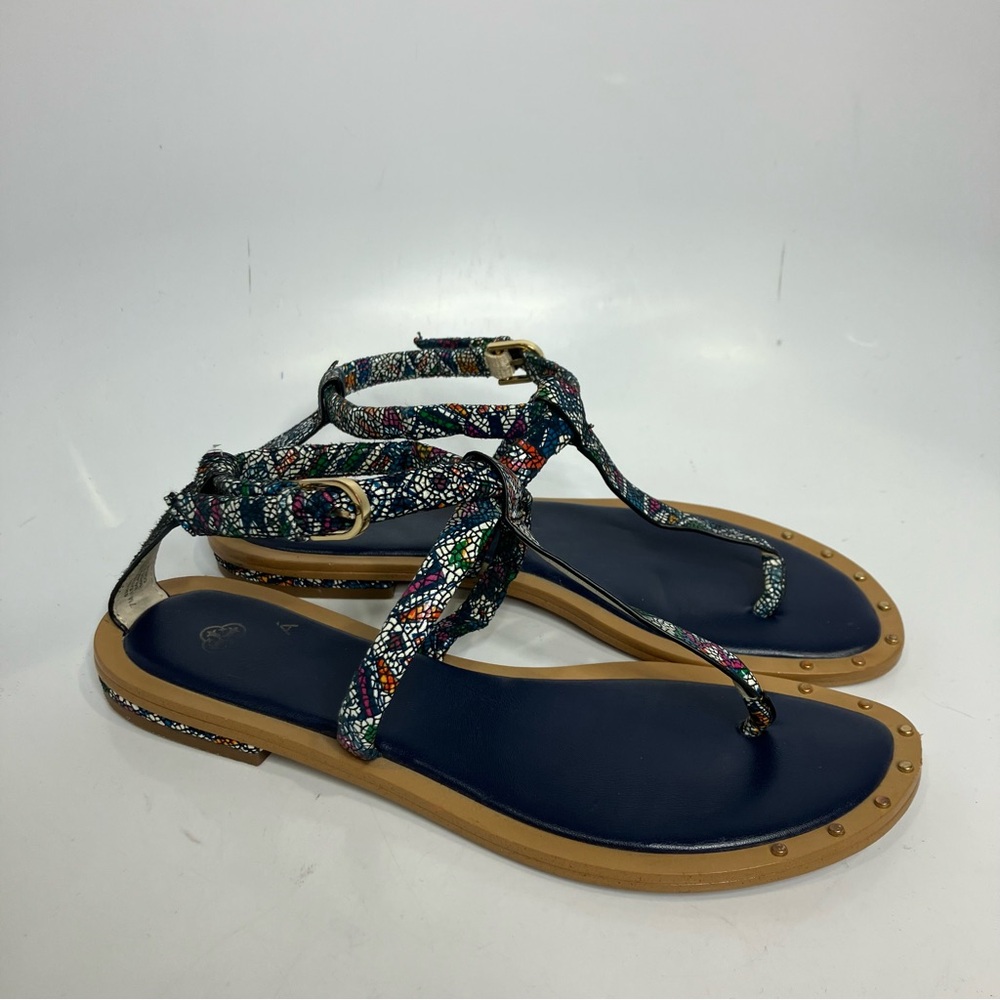 Isola Mackenzie t-strap sandals‎ casual summer multicolor women’s size 7 - Picture 2 of 8